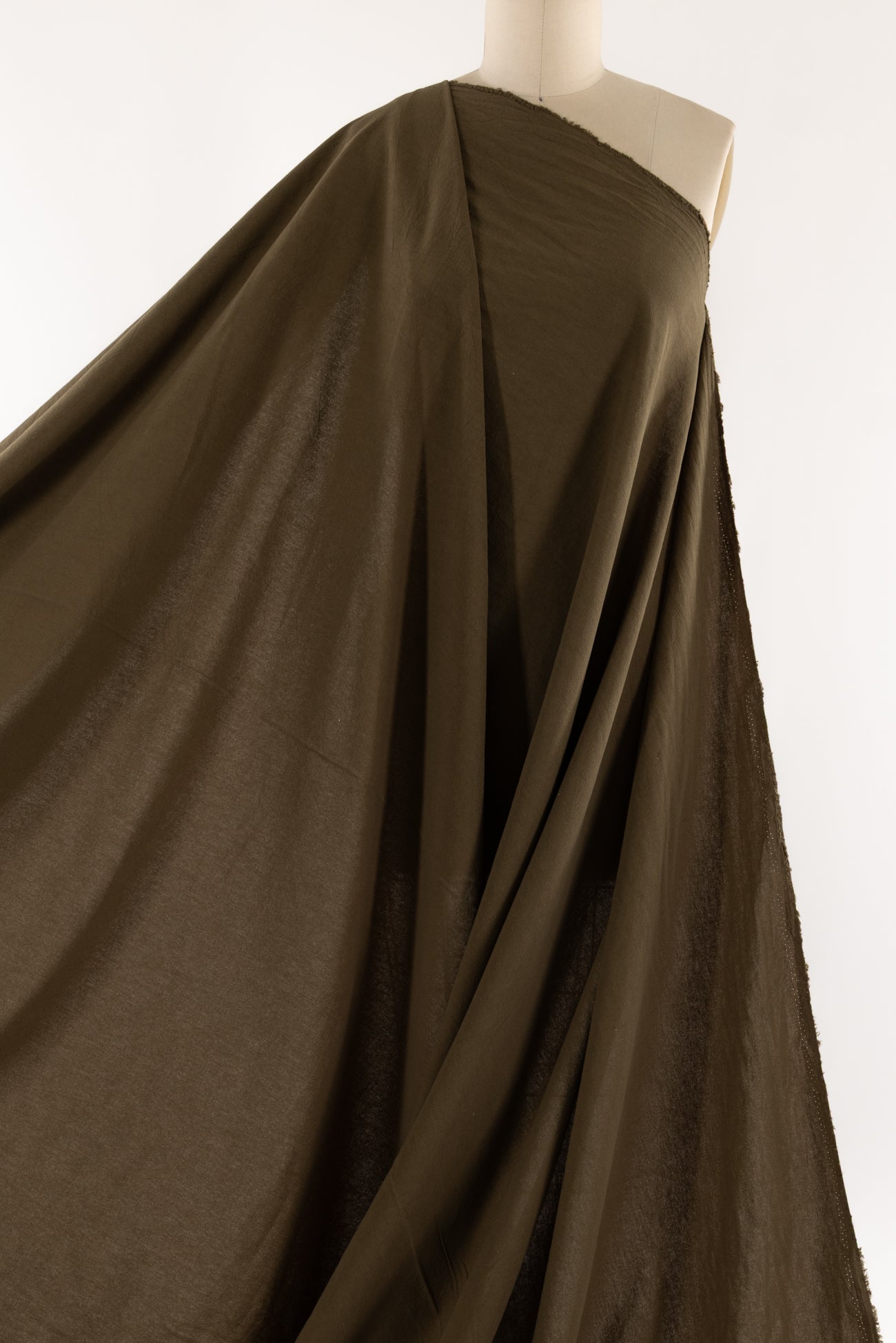 Urbane Olive Cotton Crush Woven