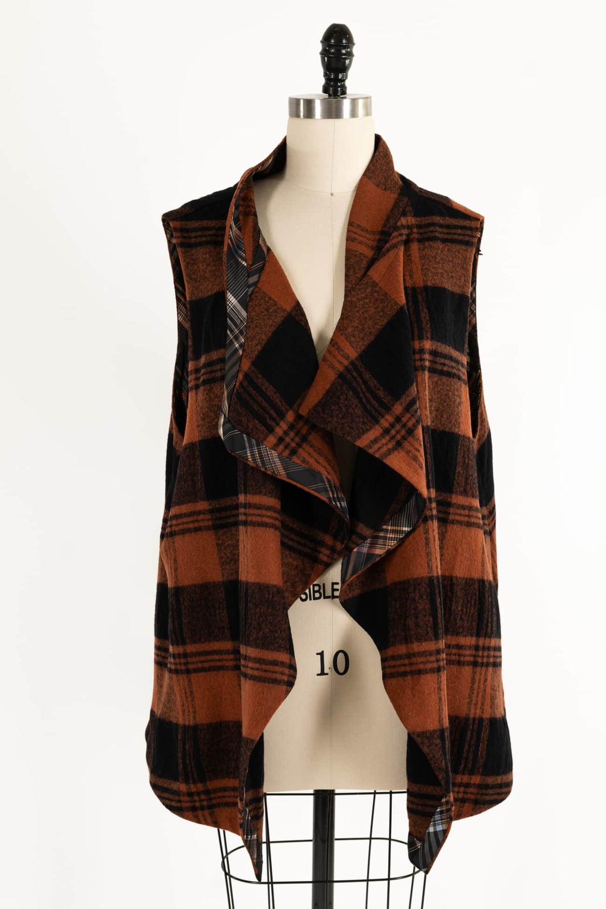 Candied Yam Plaid Vest