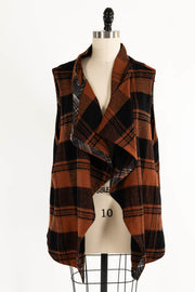 Candied Yam Plaid Vest