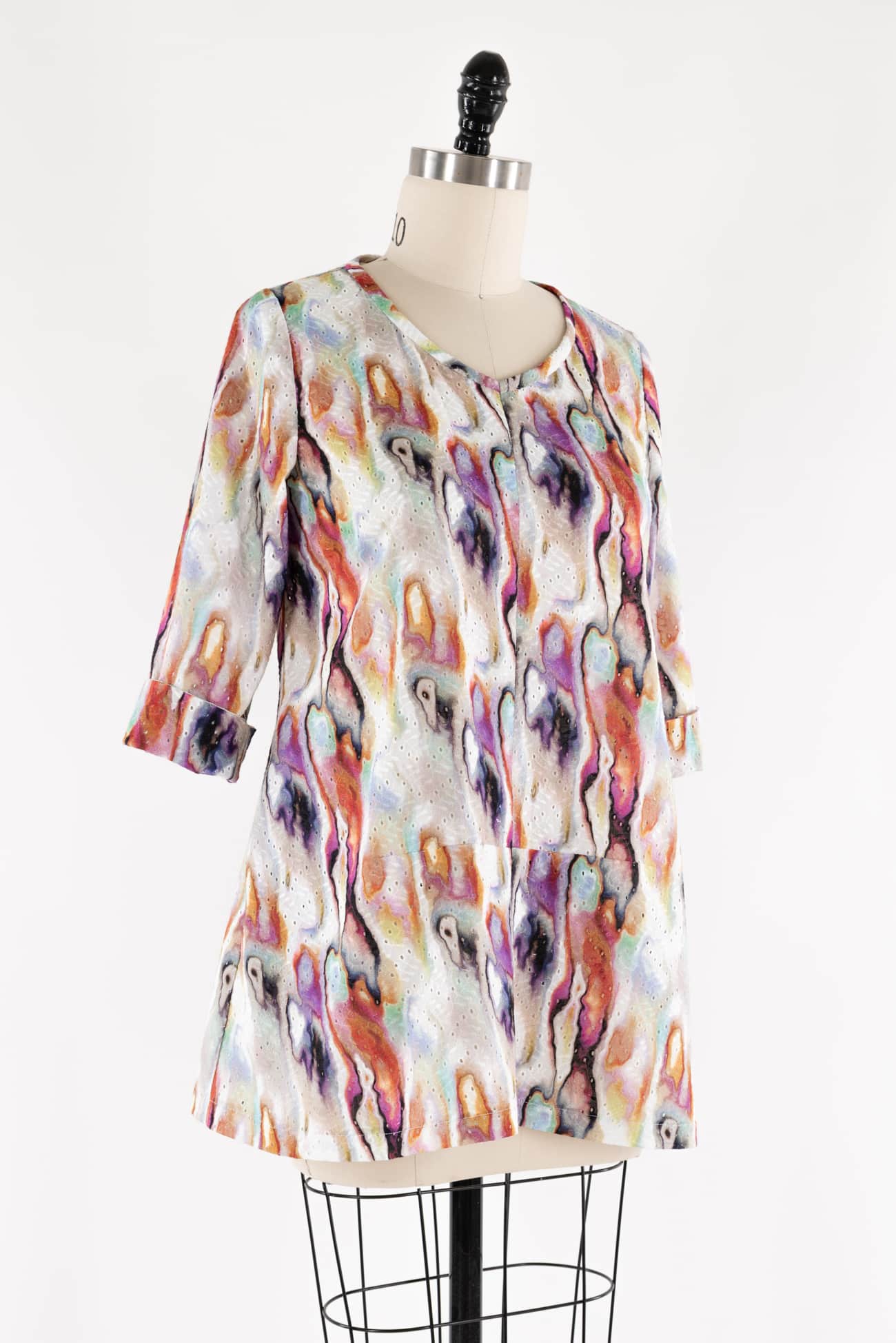 Watercolor Cotton Eyelet Tunic
