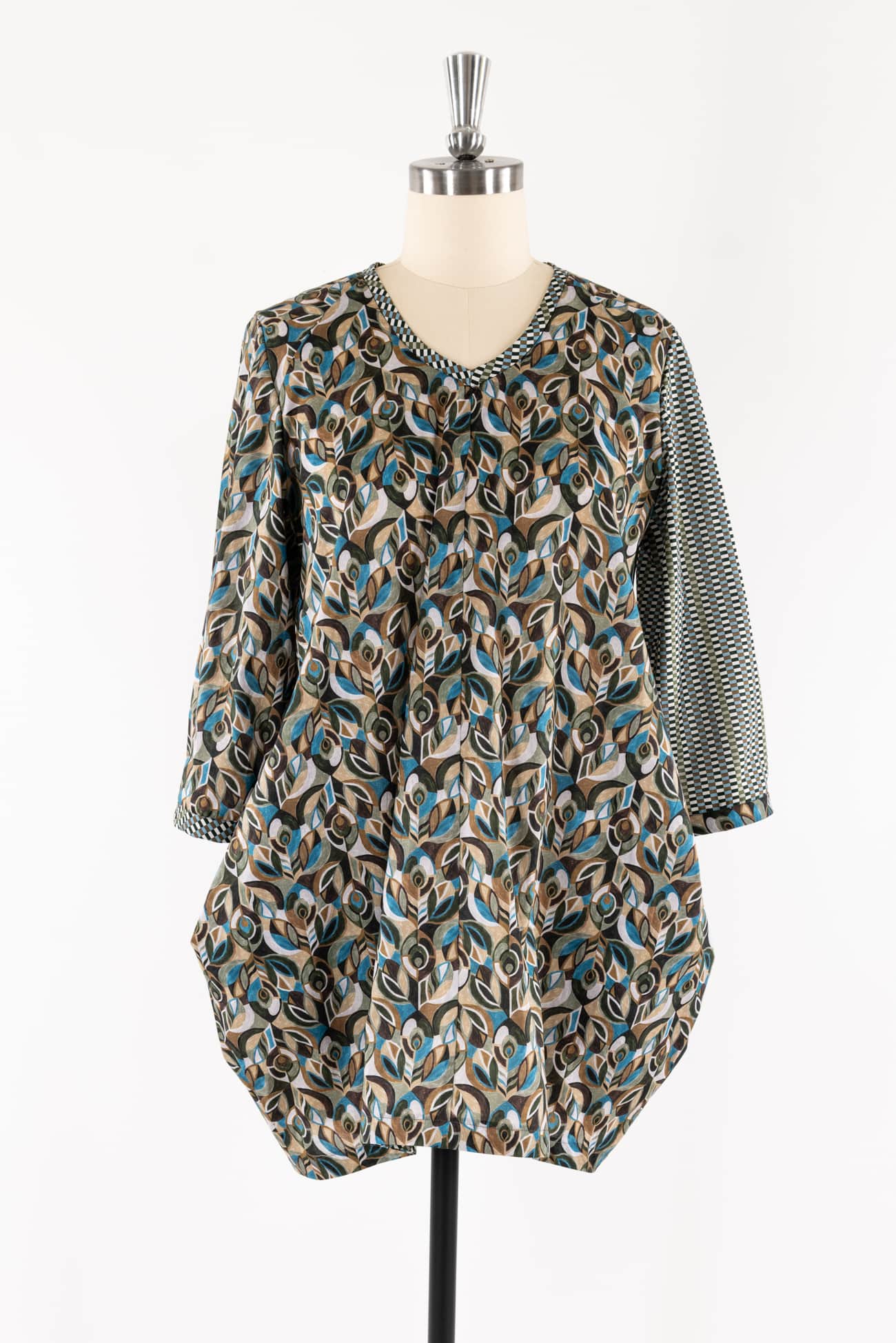 Blue/Green Liberty Cotton Tunic