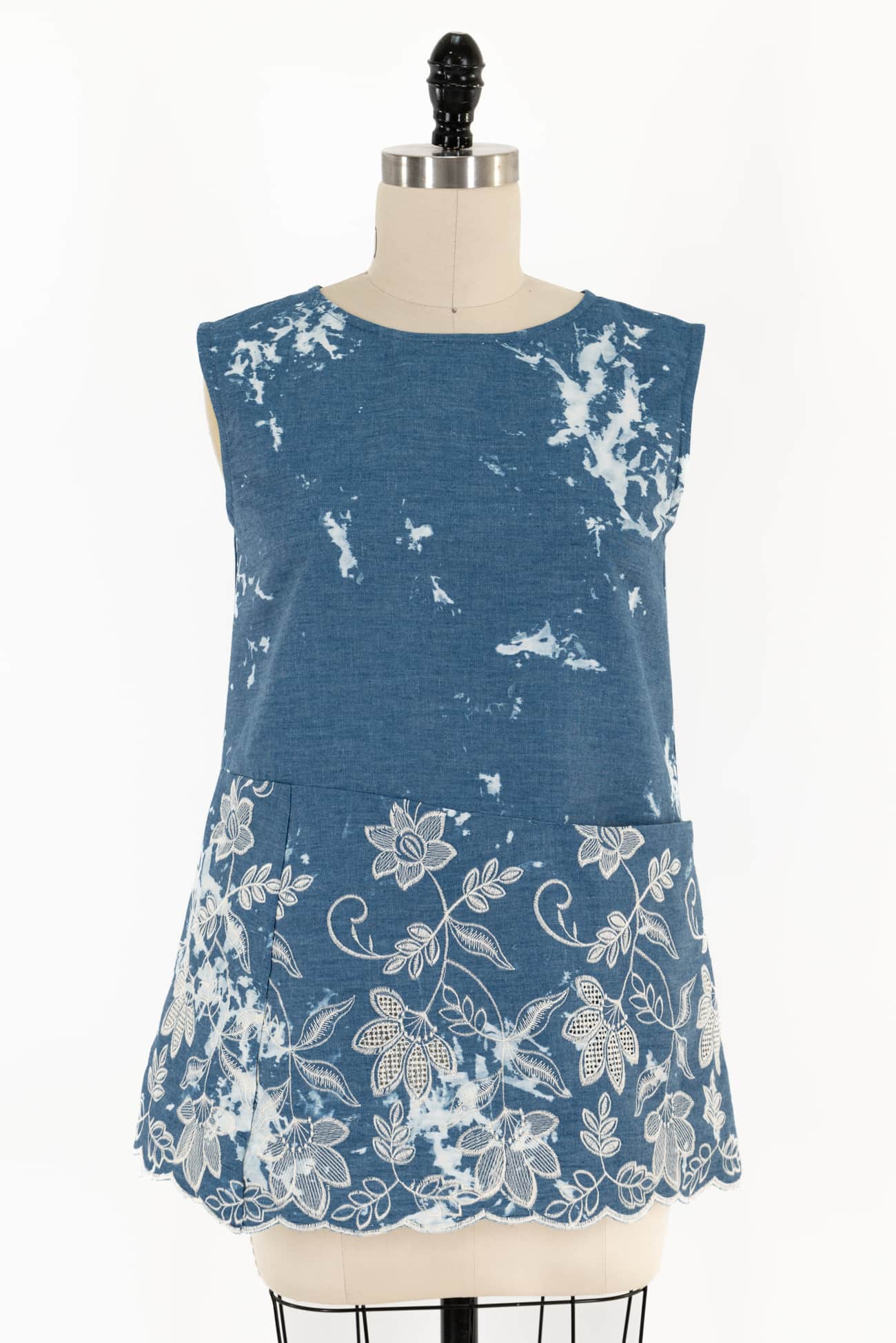 Skyland Shibori Embroidered Cotton Woven