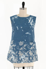 Skyland Shibori Embroidered Cotton Woven