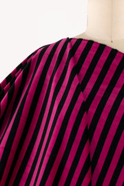 Venice Pink Stripes Velour Knit
