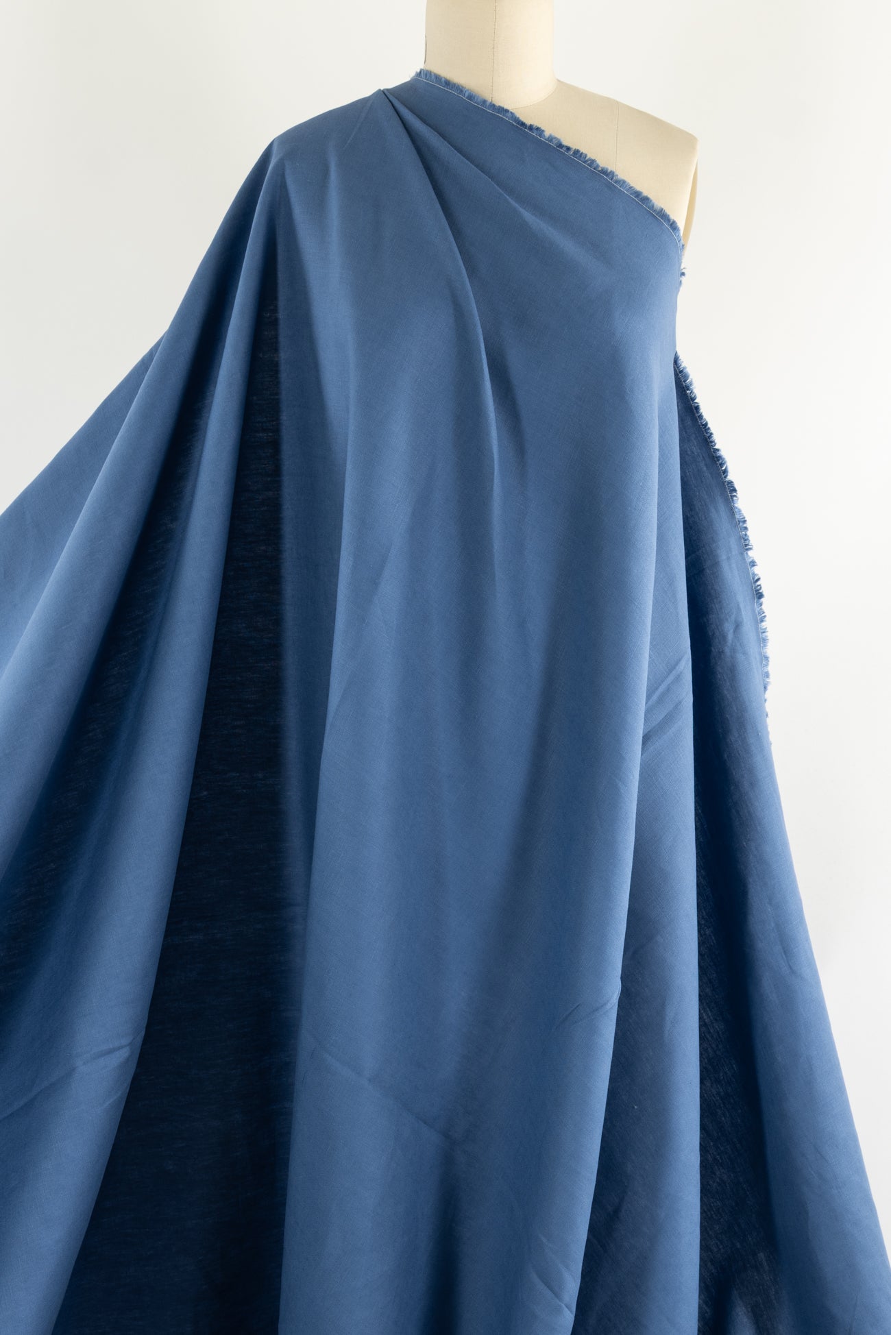 Vinca Blue Euro Linen Woven