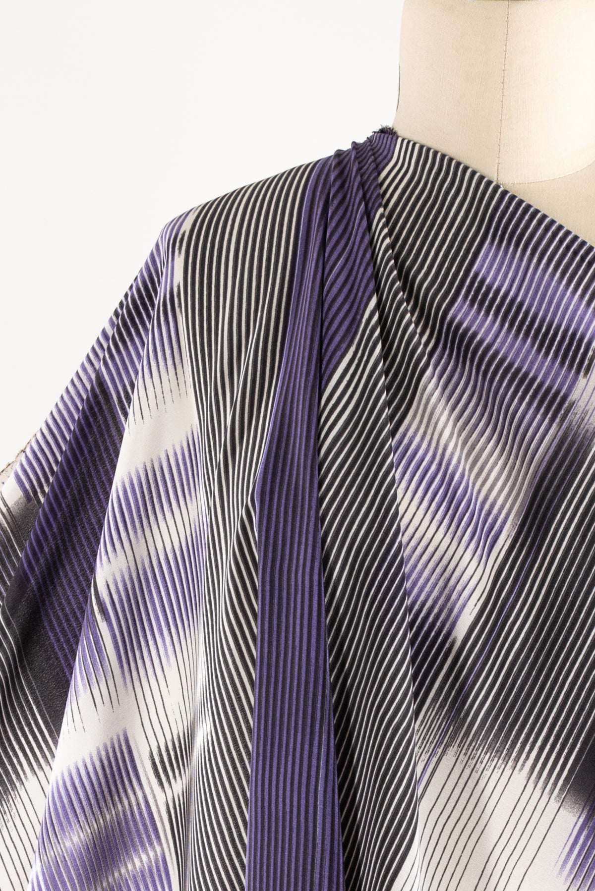 Violet Mirage Silk Crepe De Chine Woven