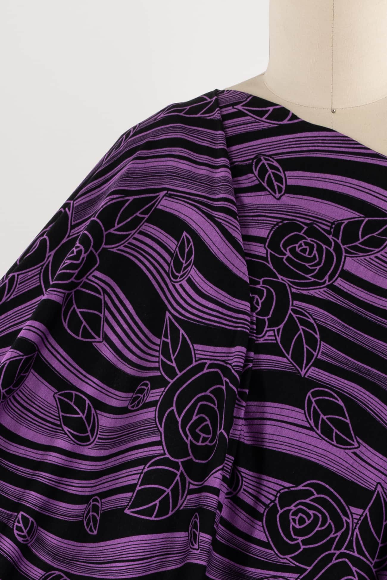 Violet Swirl Rayon Knit