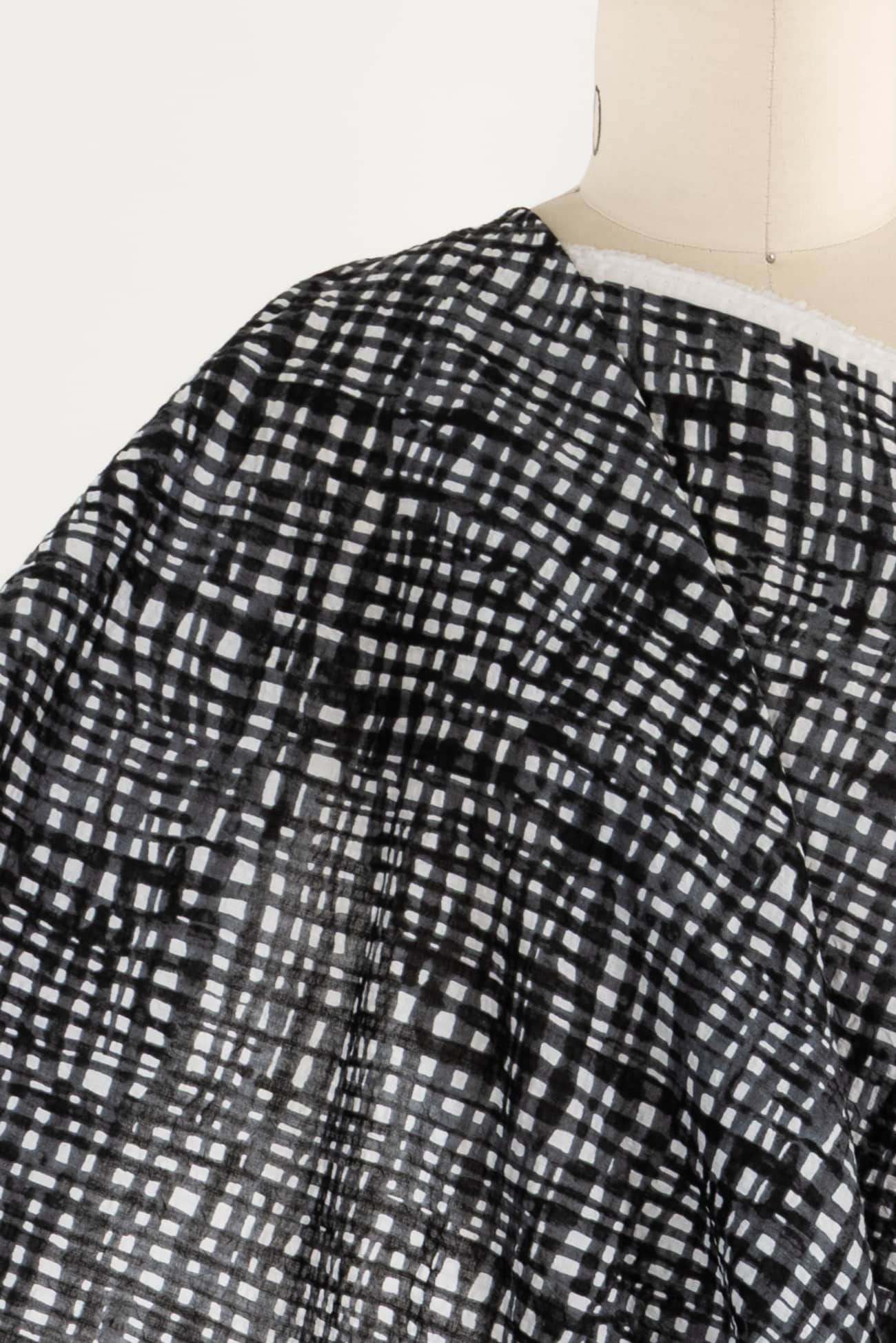 Wabi Check Japanese Cotton Seersucker Woven