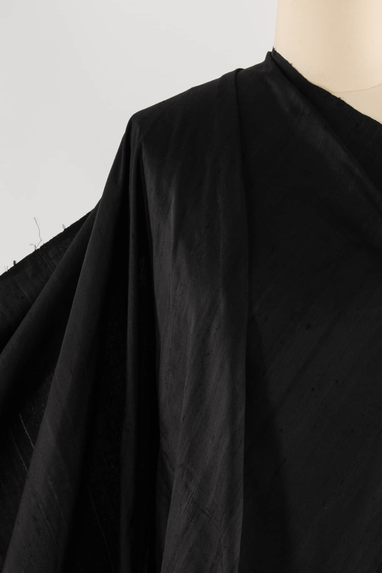 Wabi Sabi Black Silk Dupioni Woven