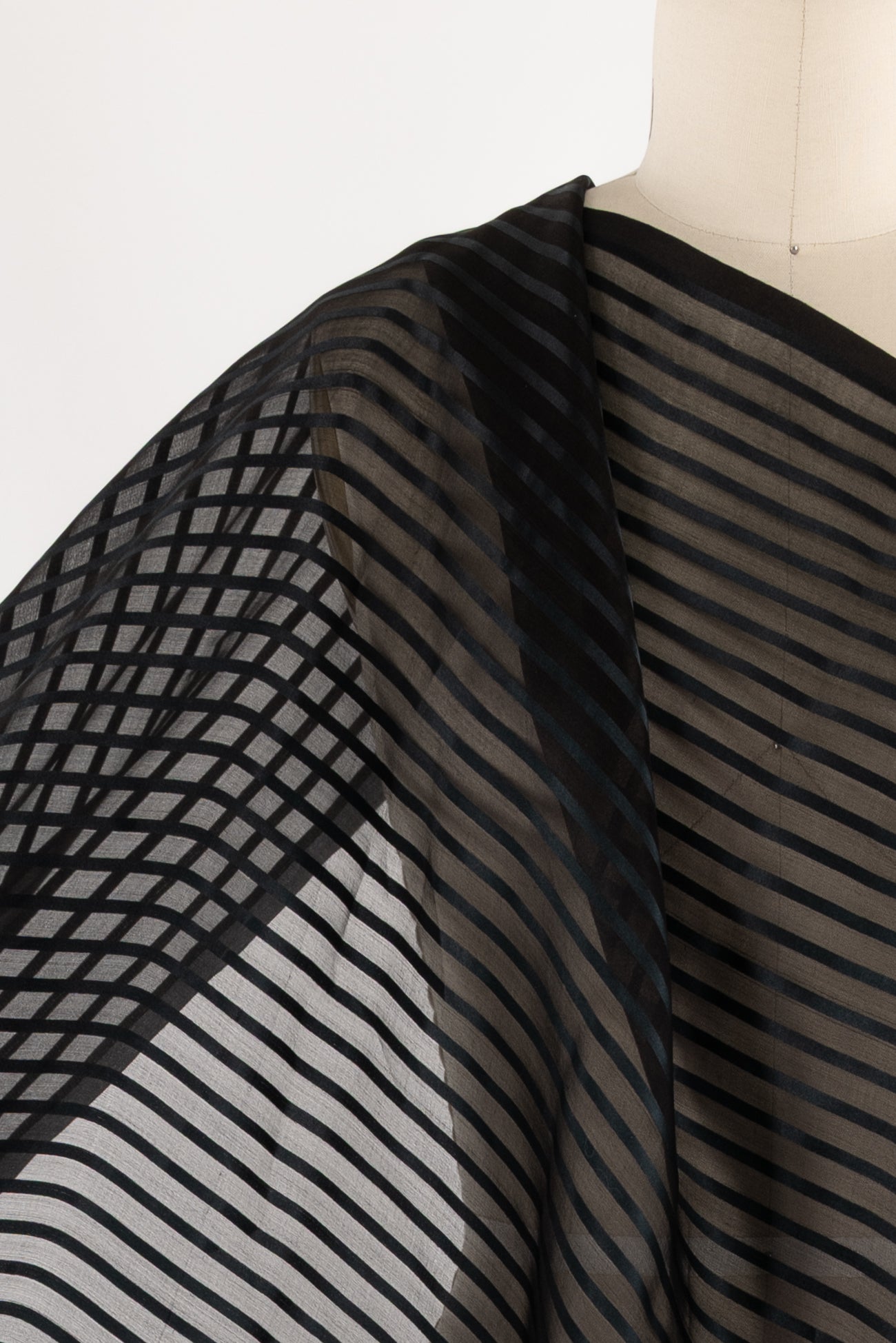 Whisper Stripes Silk Organza Woven