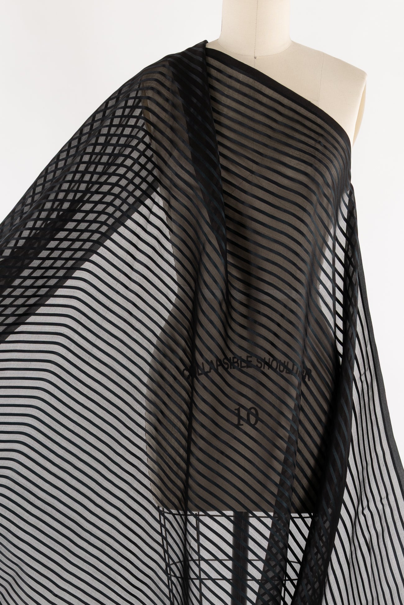 Whisper Stripes Silk Organza Woven