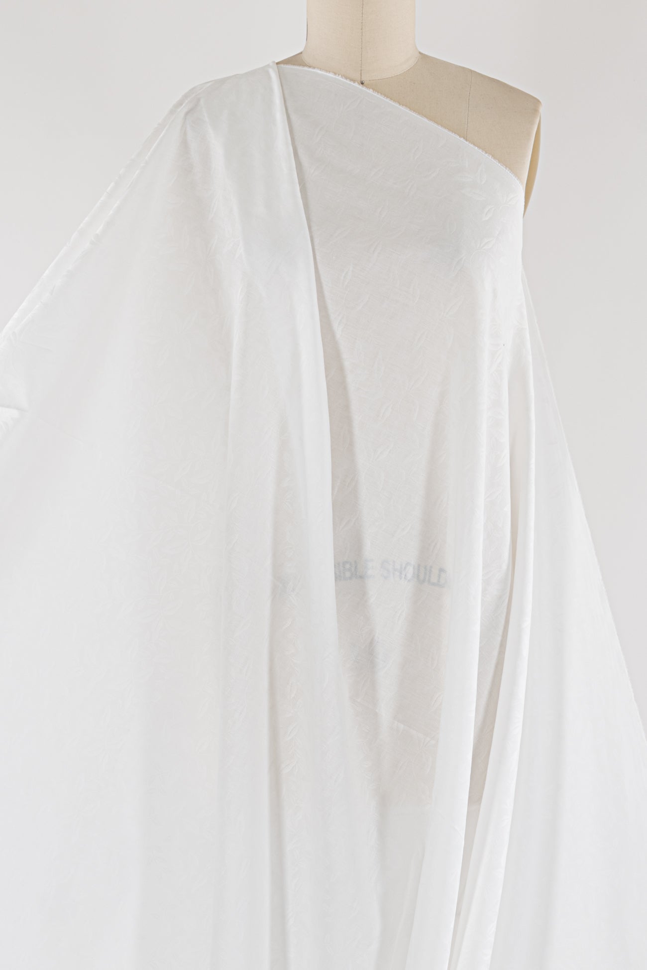 Whisper White Damask Japanese Cotton Woven