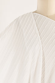 White Cloud Tucks Cotton Knit