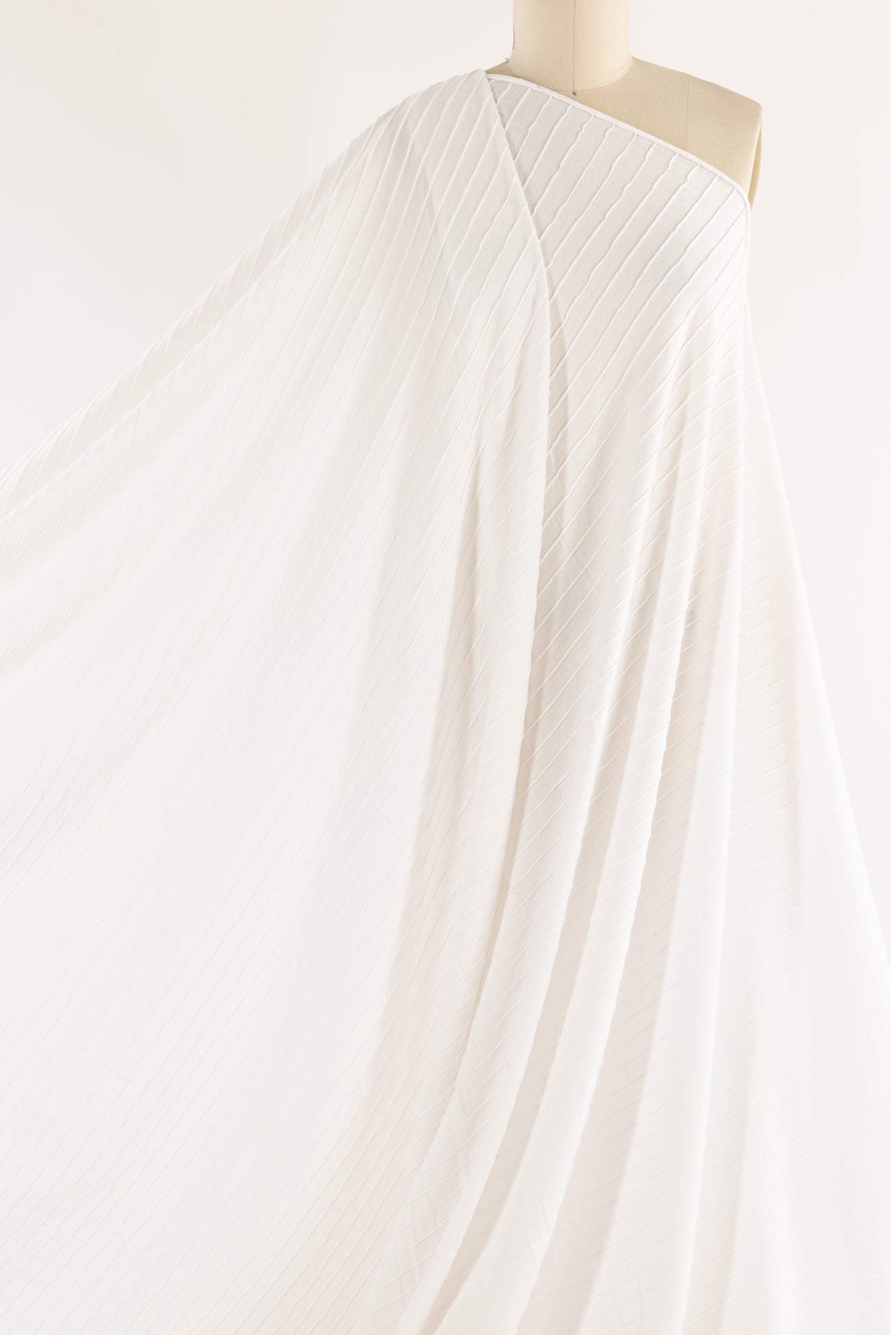 White Cloud Tucks Cotton Knit