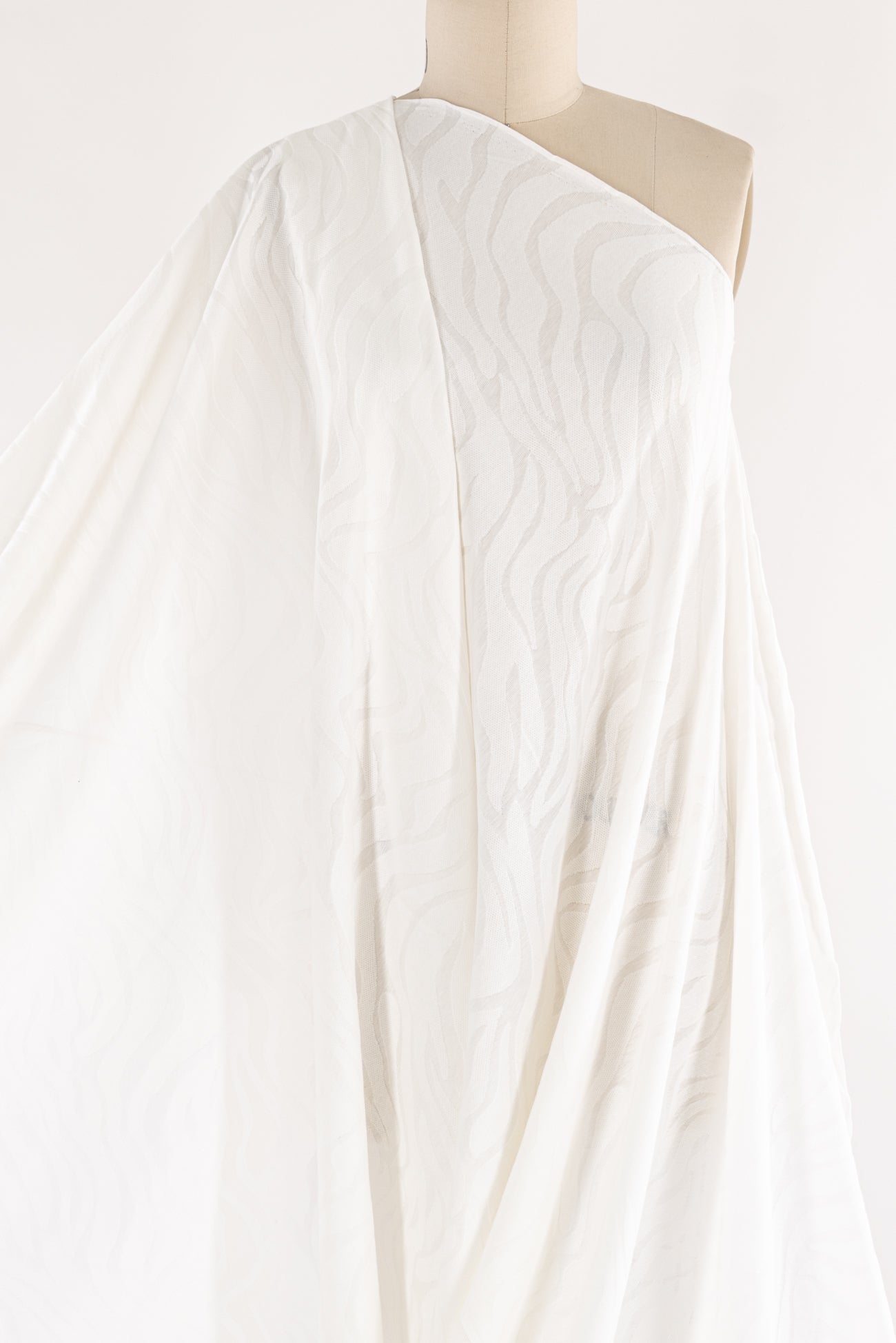 White Drift Jacquard Knit