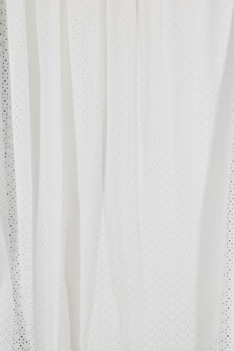 White Ovals Cotton Eyelet Woven