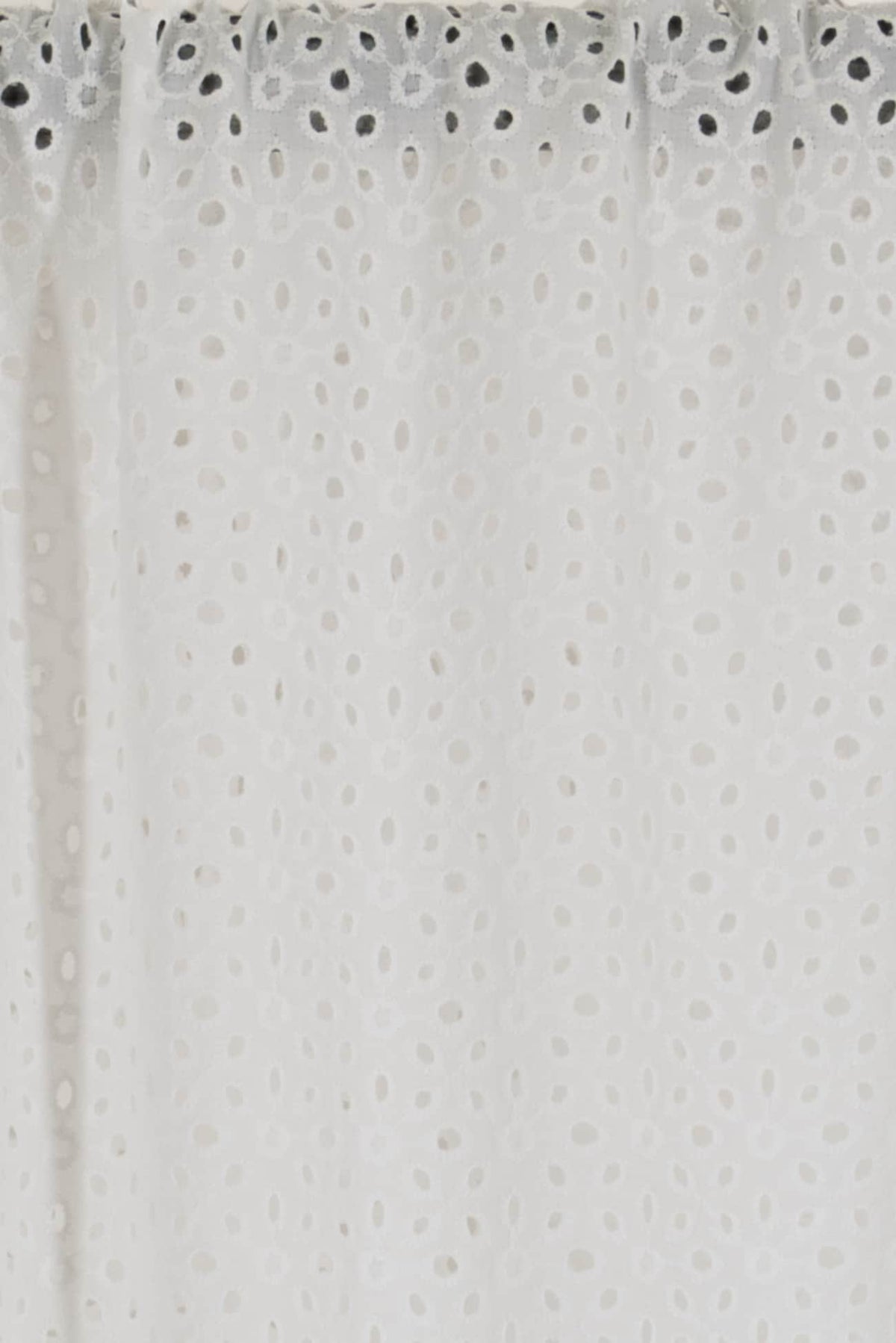 White Ovals Cotton Eyelet Woven