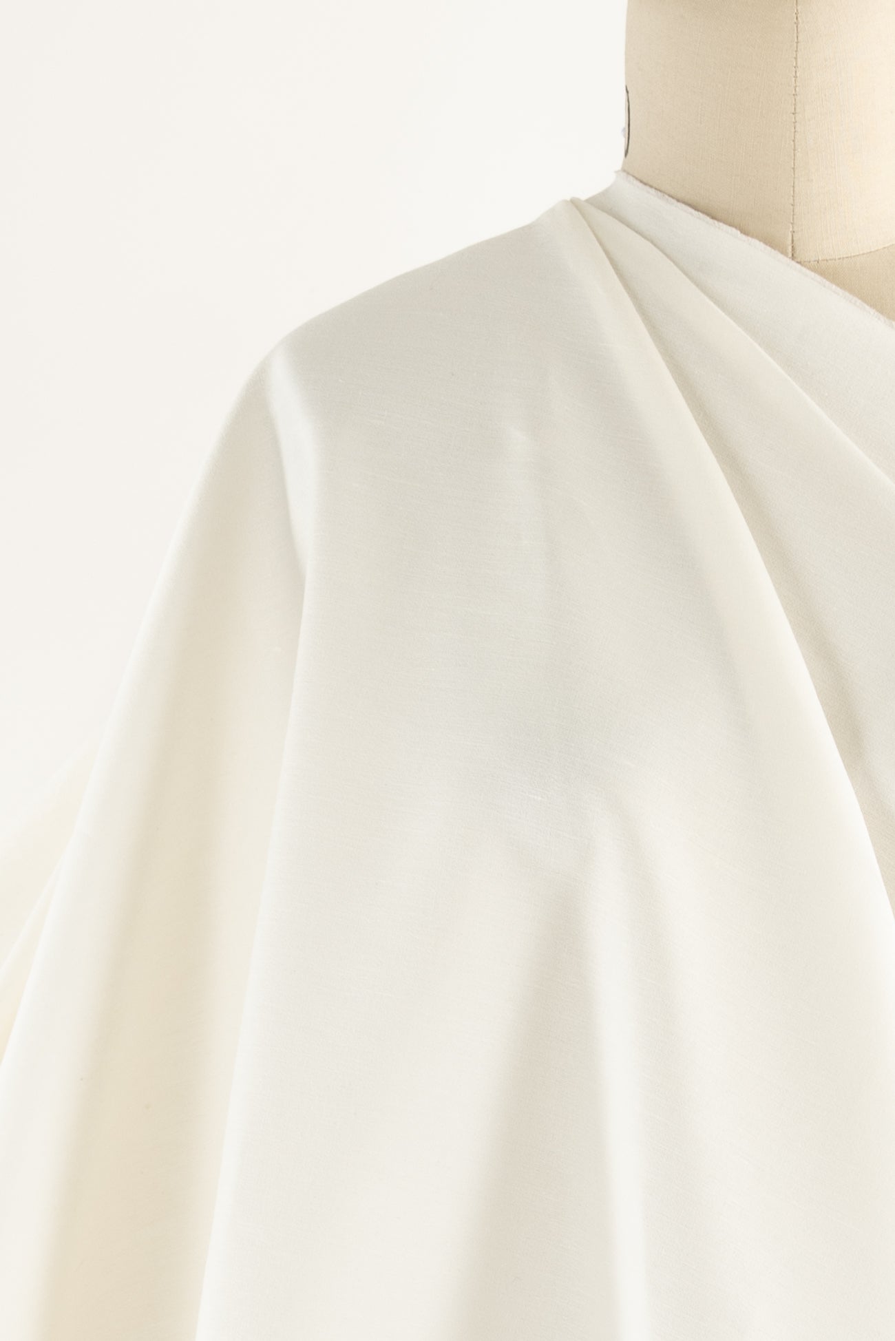 White Stretch Linen Woven