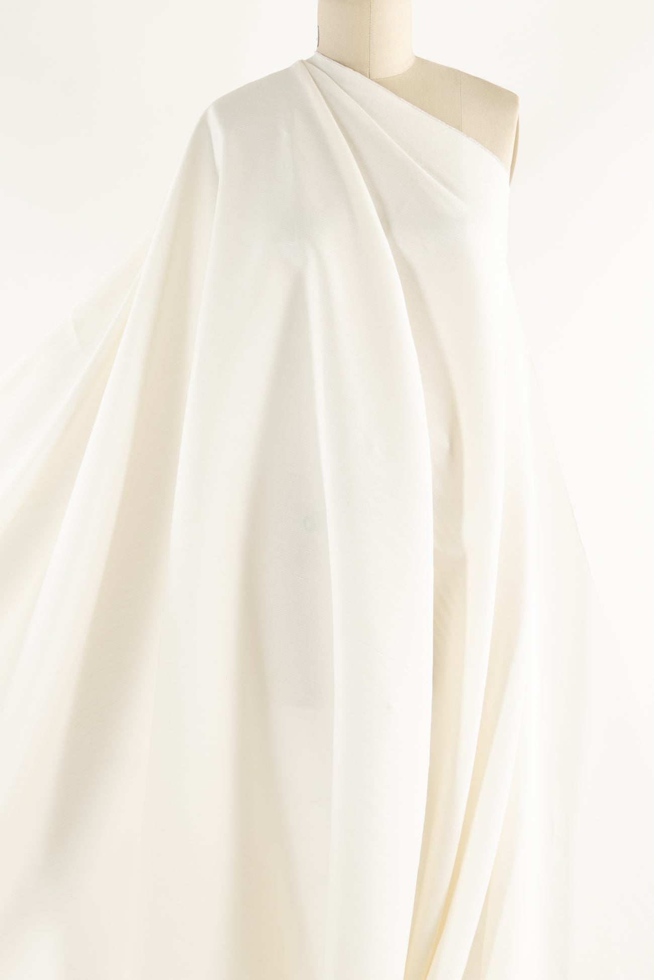 White Stretch Linen Woven