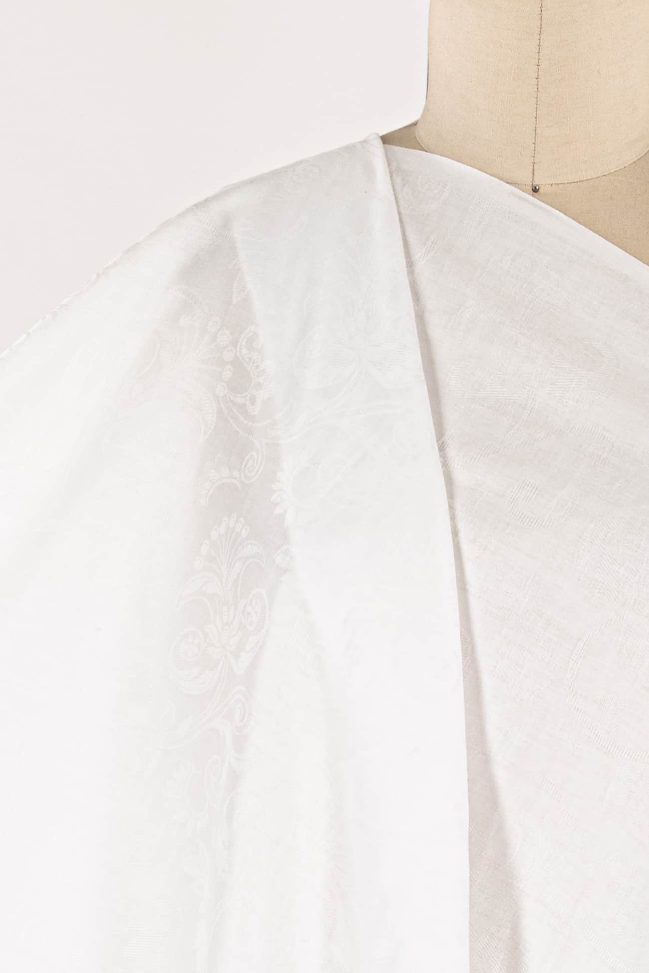 White Tracery Jacquard Japanese Cotton Woven