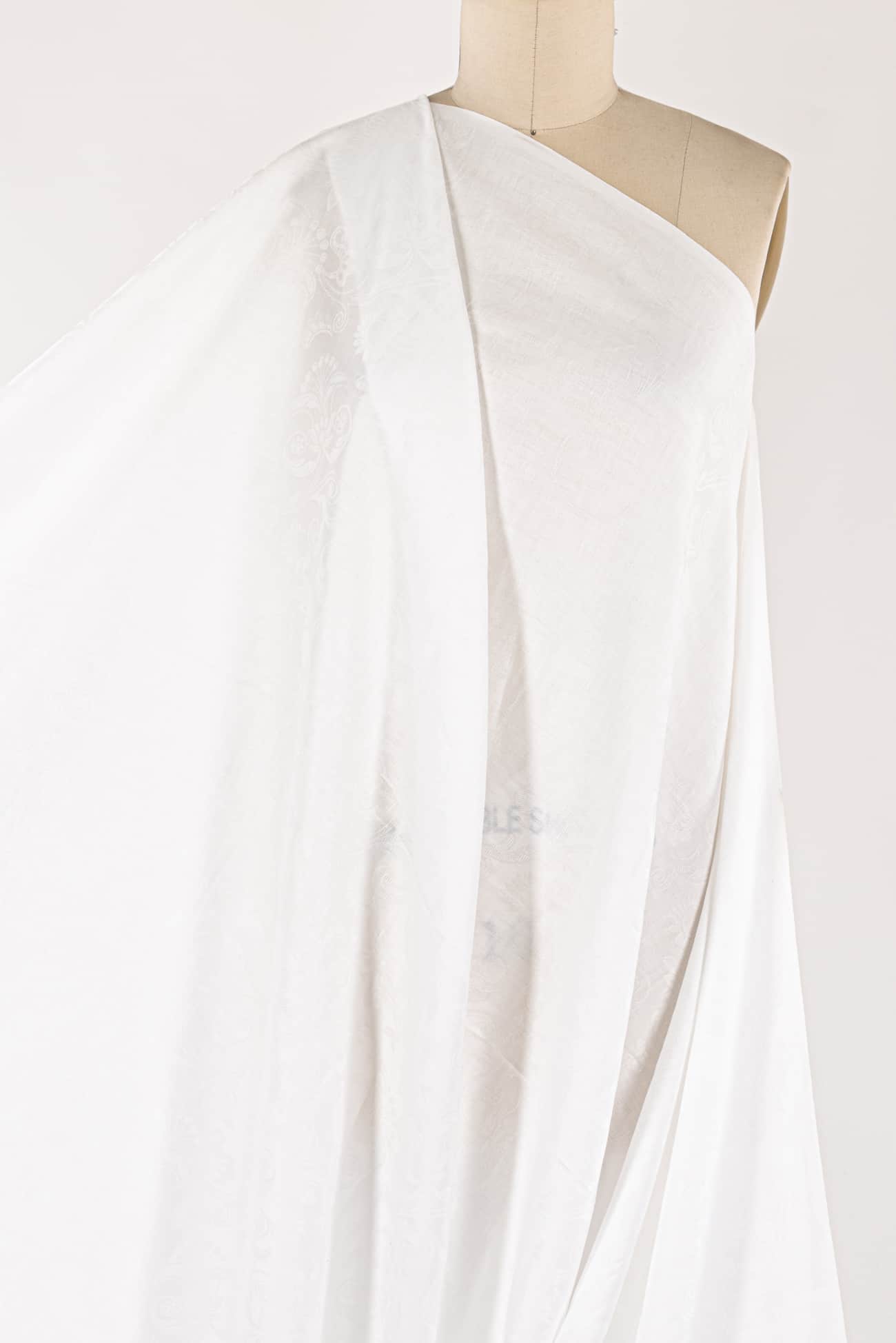 White Tracery Jacquard Japanese Cotton Woven