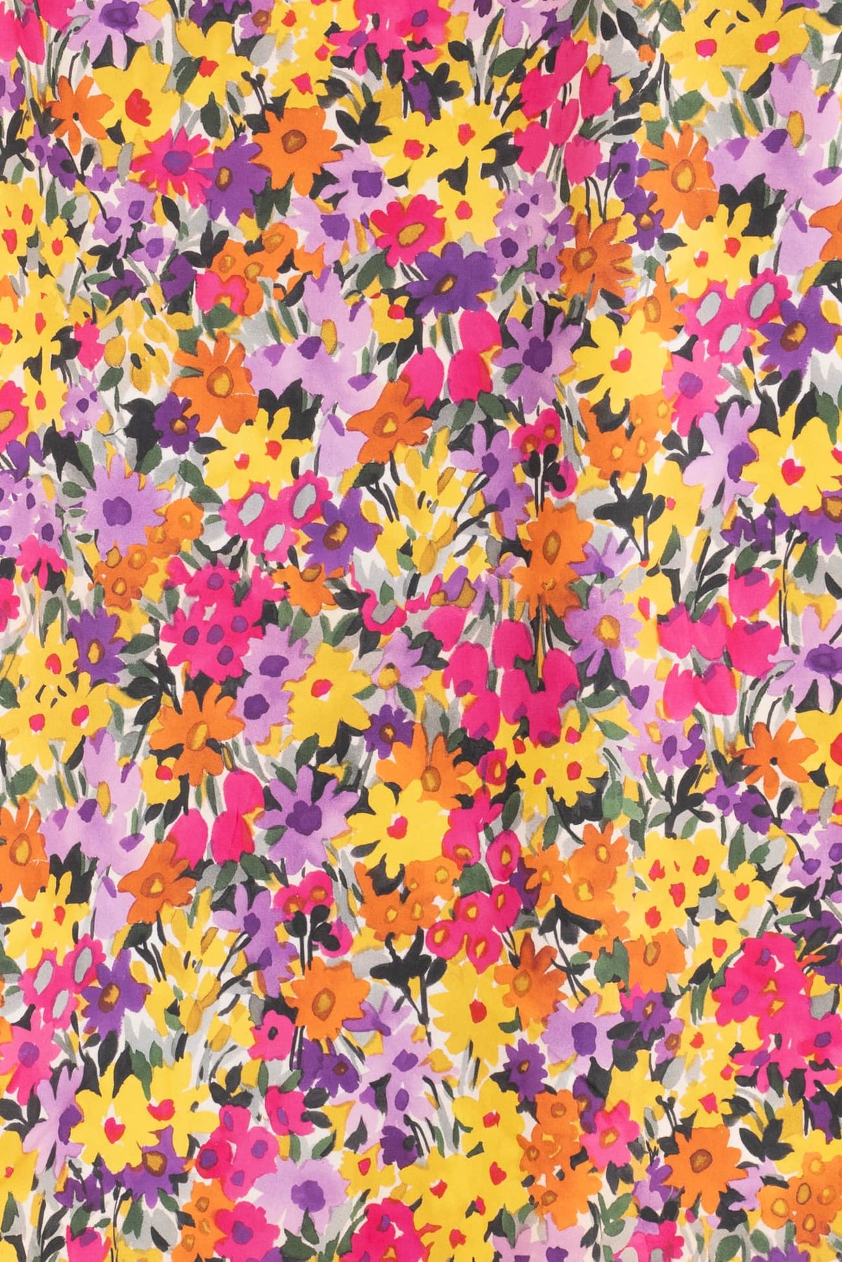 Wildflower Field Stretch Cotton Woven