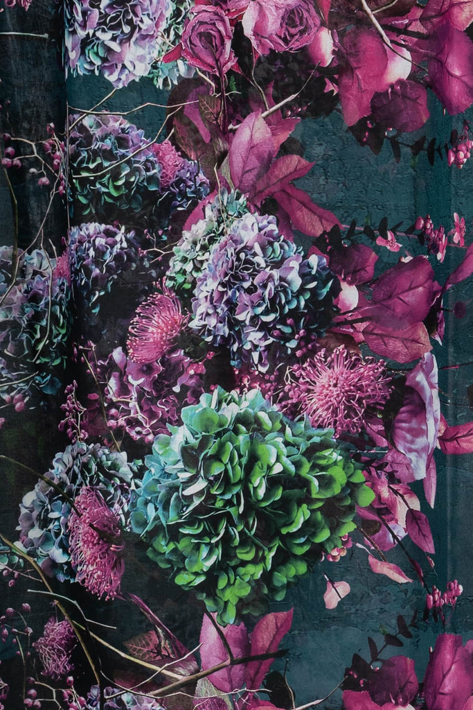 Wild Hydrangeas Italian Cotton Woven - Marcy Tilton Fabrics