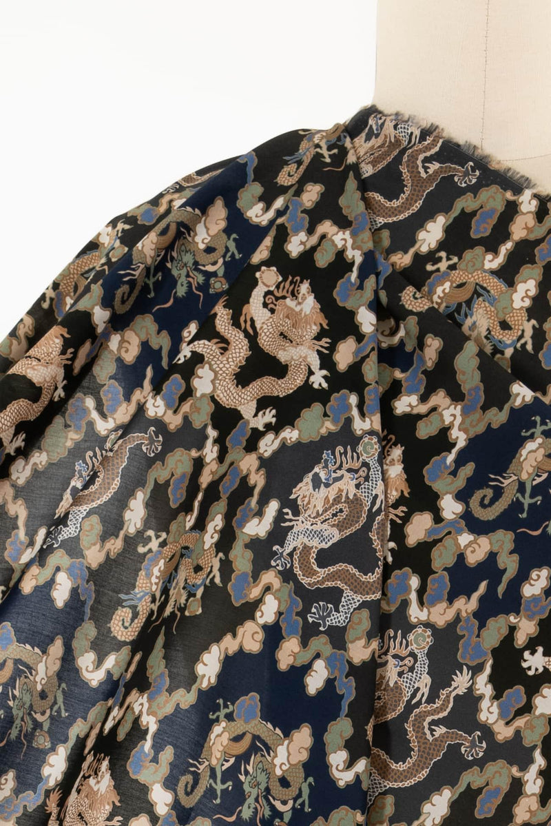 Dragon Blue Liberty Cotton Woven - Marcy Tilton Fabrics