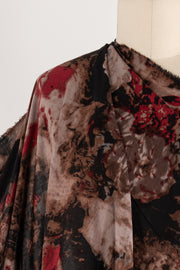 Burgundy Rose Viscose Woven