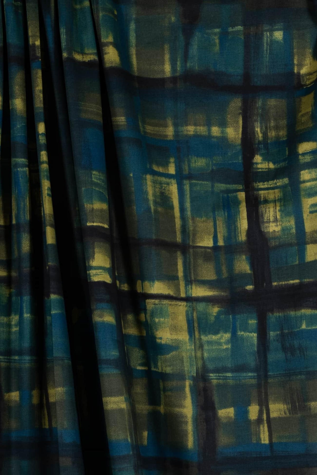 Haiku Blue Green Italian Stretch Cotton Woven - Marcy Tilton Fabrics