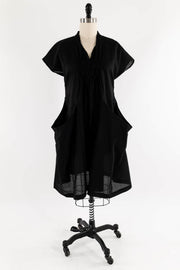 Black Seersucker French Housedress