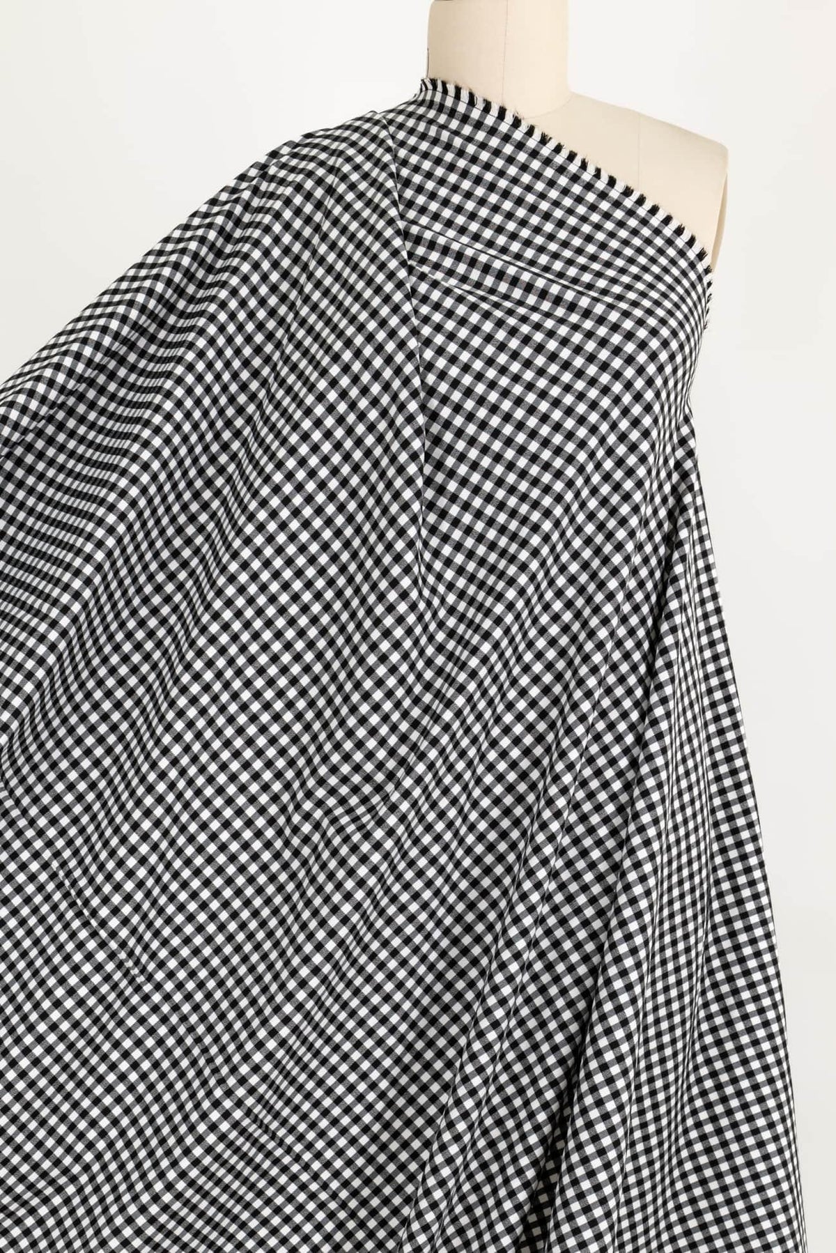 Ace Black And White Check Stretch Woven - Marcy Tilton Fabrics