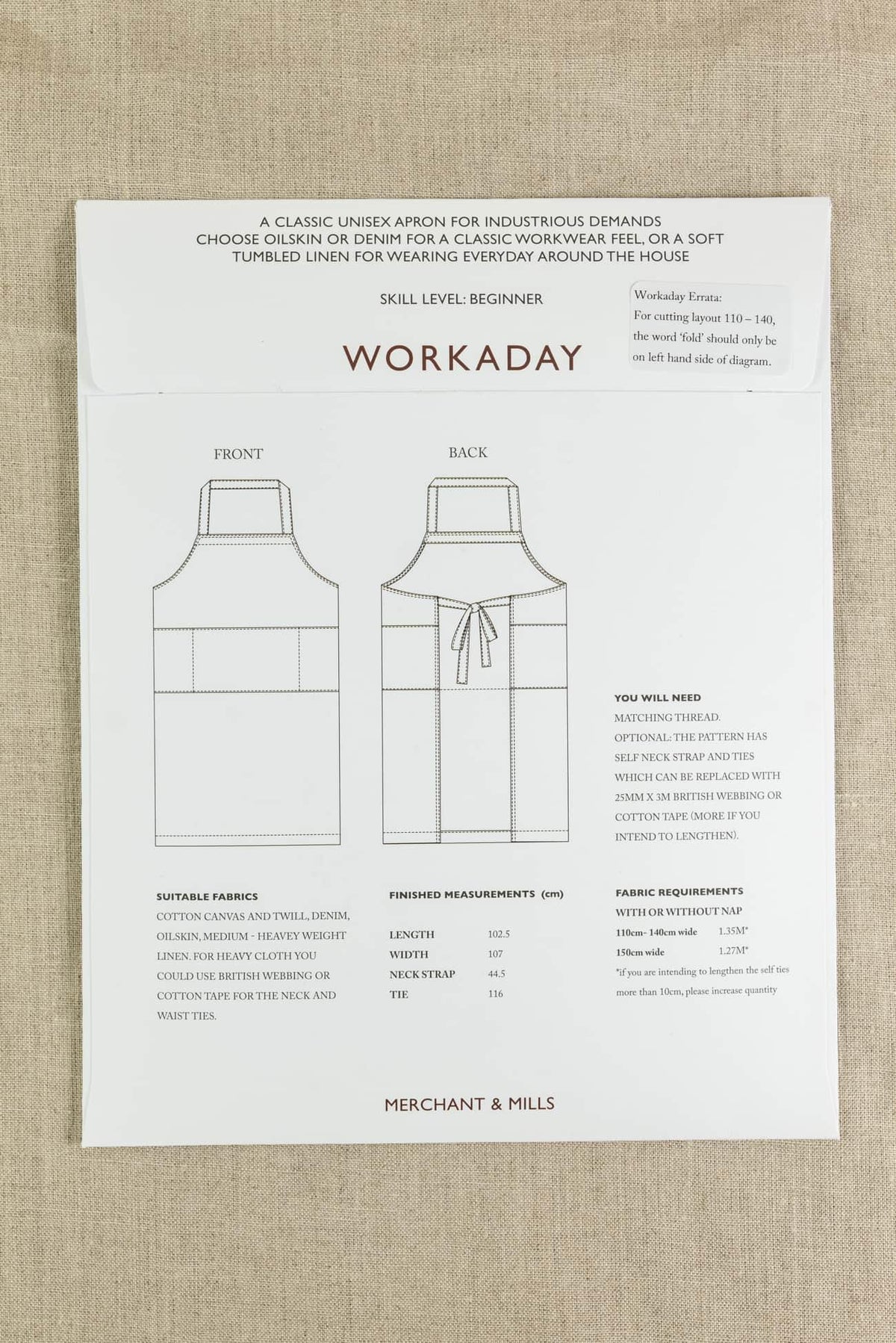 The Workaday Pattern - Marcy Tilton Fabrics