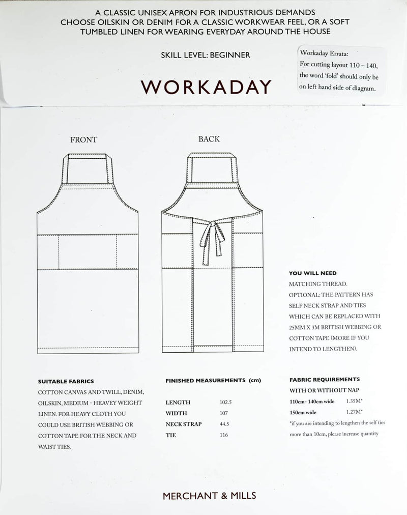 The Workaday Pattern - Marcy Tilton Fabrics
