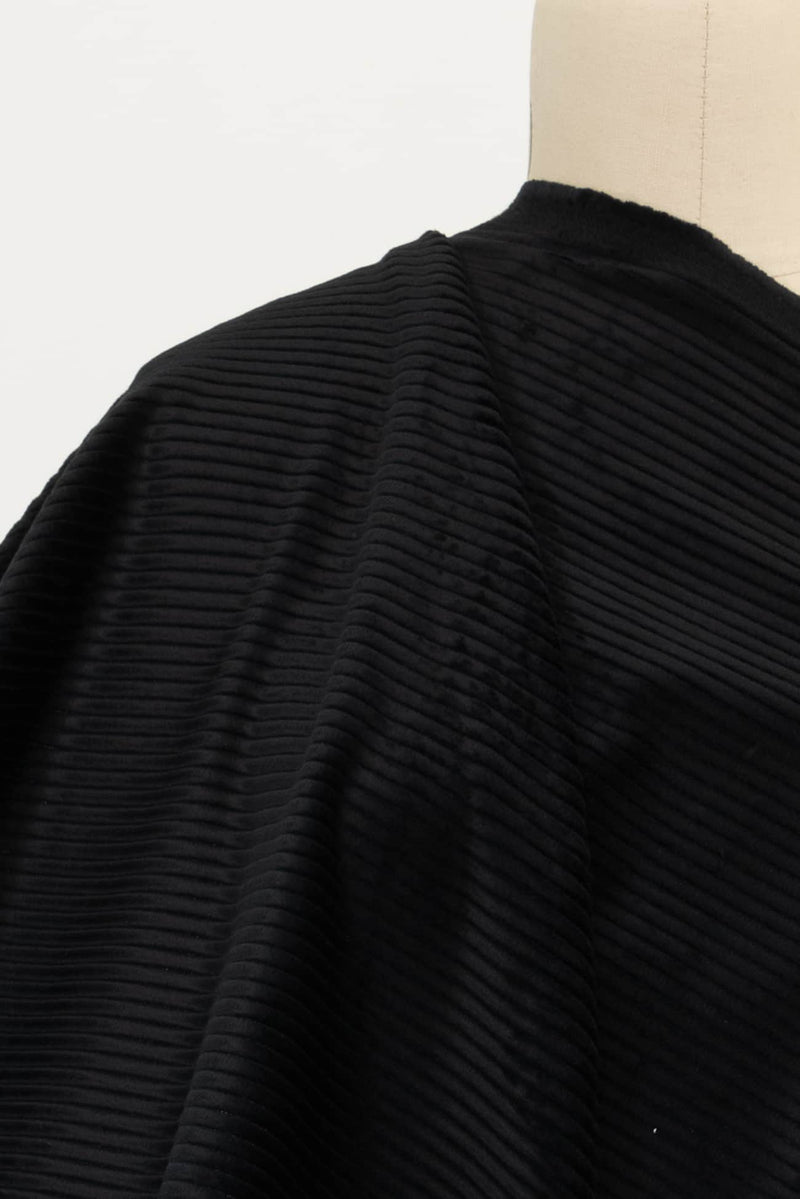 Black Jumbo Wale Japanese Cotton Corduroy - Marcy Tilton Fabrics