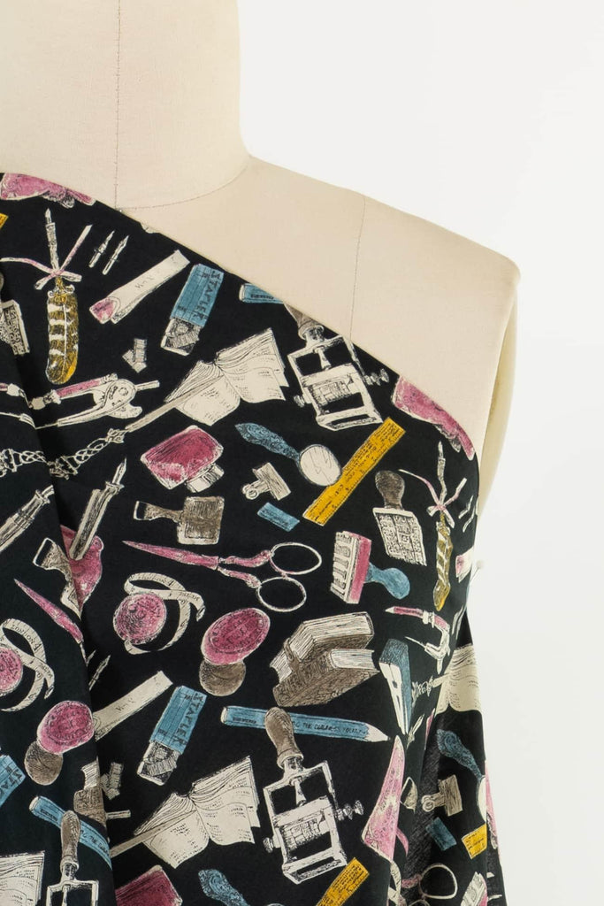 Black Good Measure Japanese Cotton Woven - Marcy Tilton Fabrics