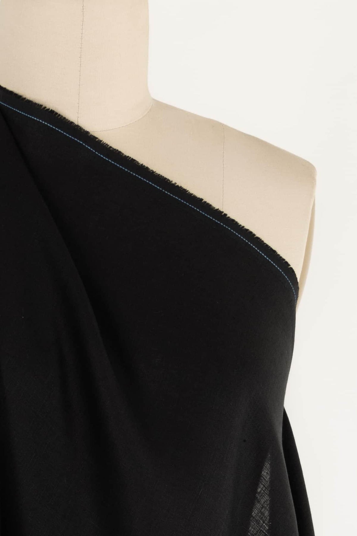 Black Hanky Linen Woven - Marcy Tilton Fabrics