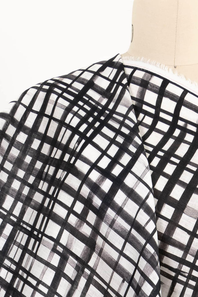 Black In Line Linen Woven - Marcy Tilton Fabrics