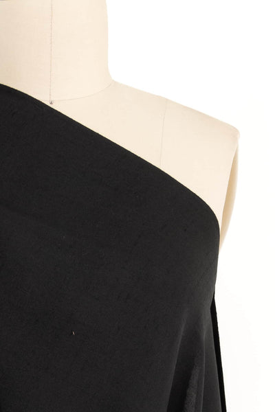 Black Silk Shantung Woven - Marcy Tilton Fabrics