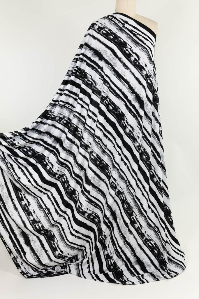 Black Strata Parisian Microfiber Knit - Marcy Tilton Fabrics