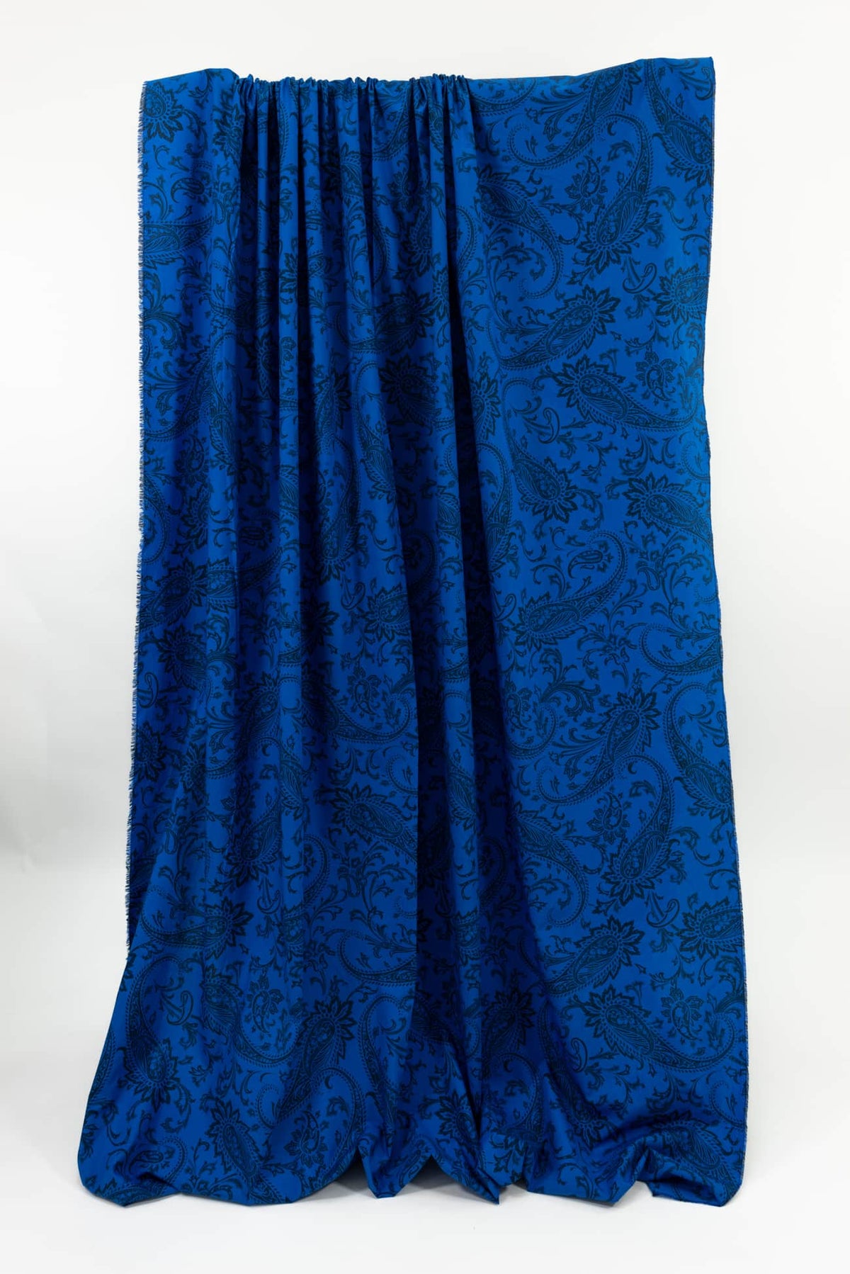 Blue Paisley Italian Cotton Woven - Marcy Tilton Fabrics