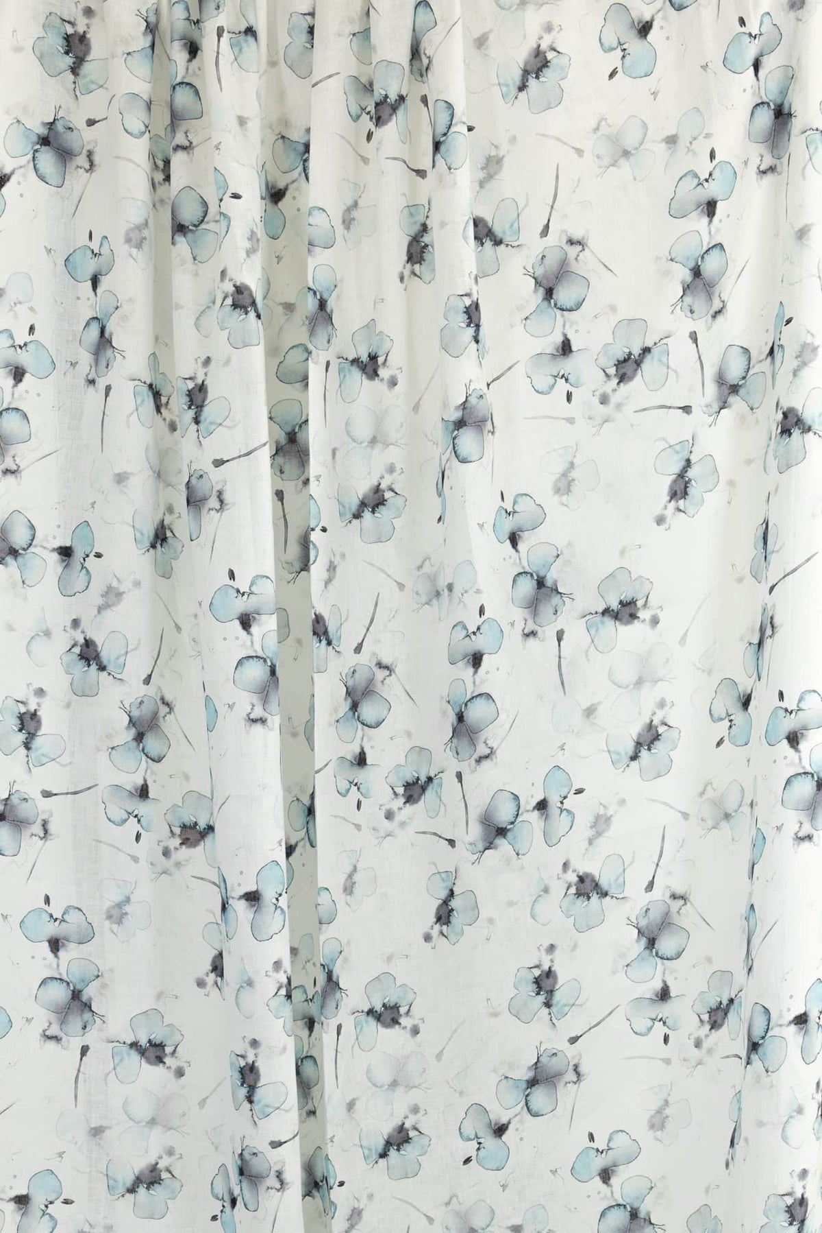 Blue Petals Linen Woven - Marcy Tilton Fabrics