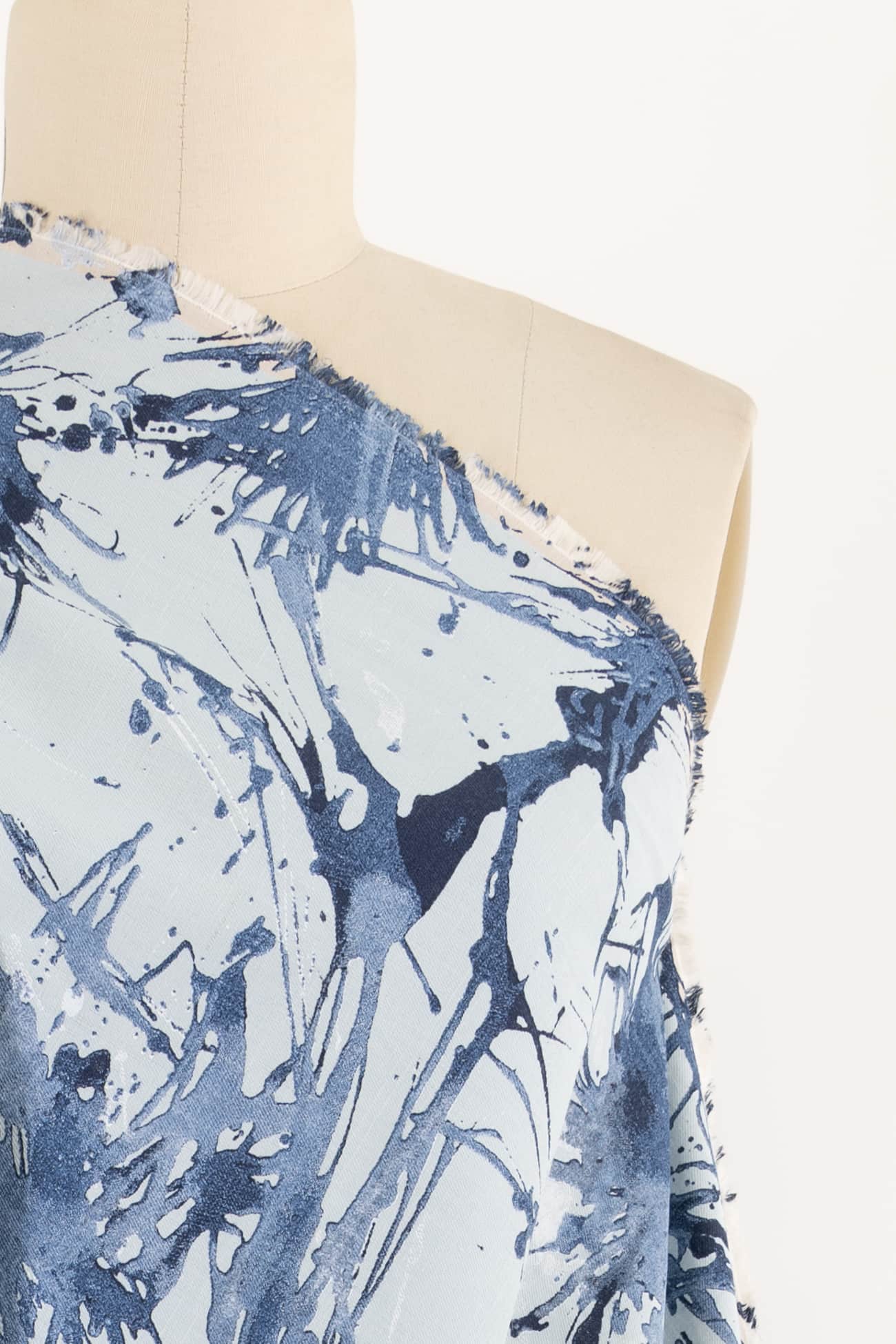 Blue Spatter Italian Cotton Woven - Marcy Tilton Fabrics