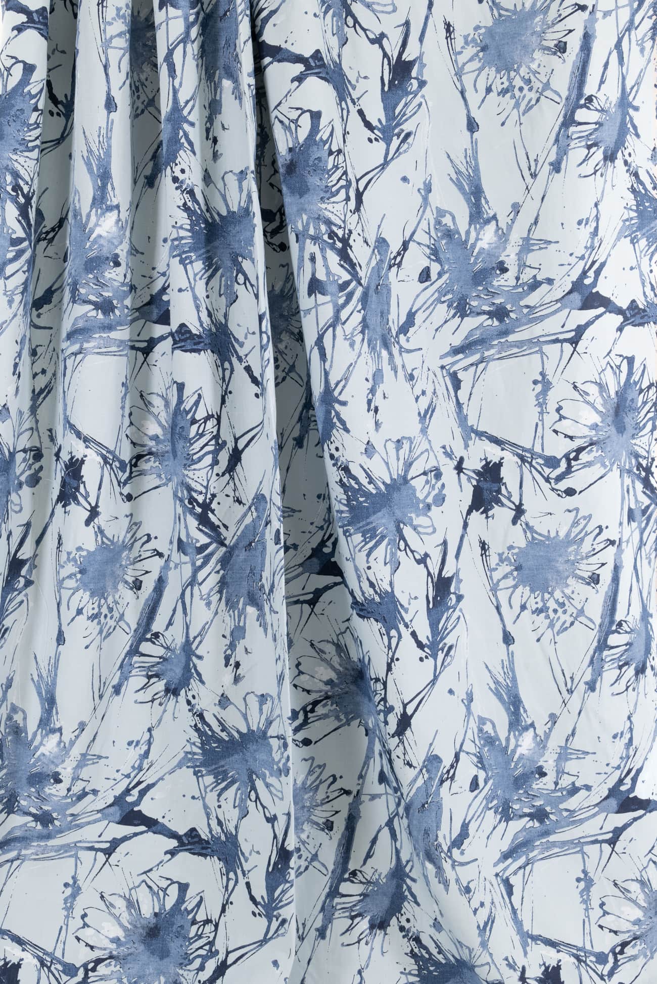 Blue Spatter Italian Cotton Woven - Marcy Tilton Fabrics