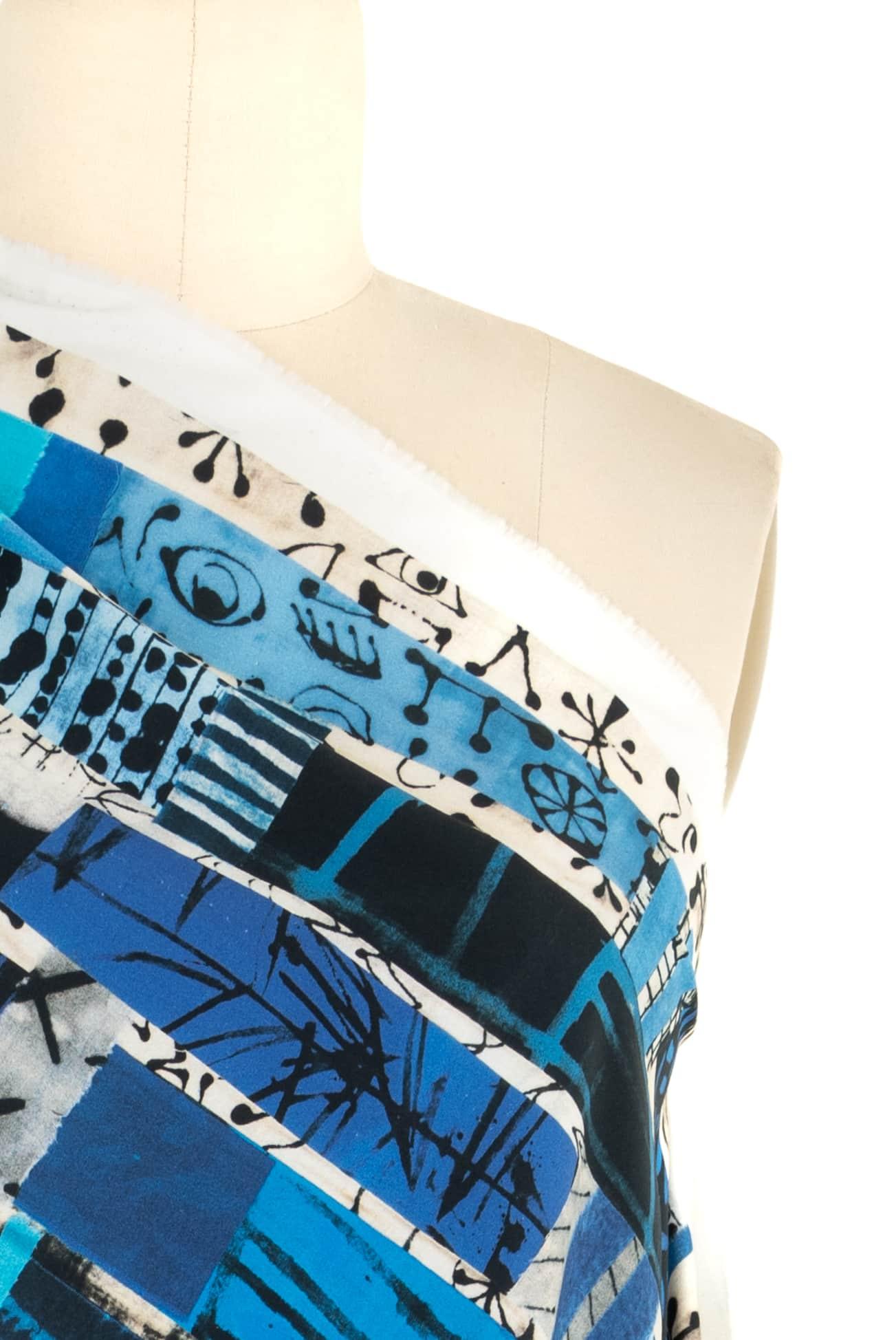 Blue Streak Cotton Woven - Marcy Tilton Fabrics