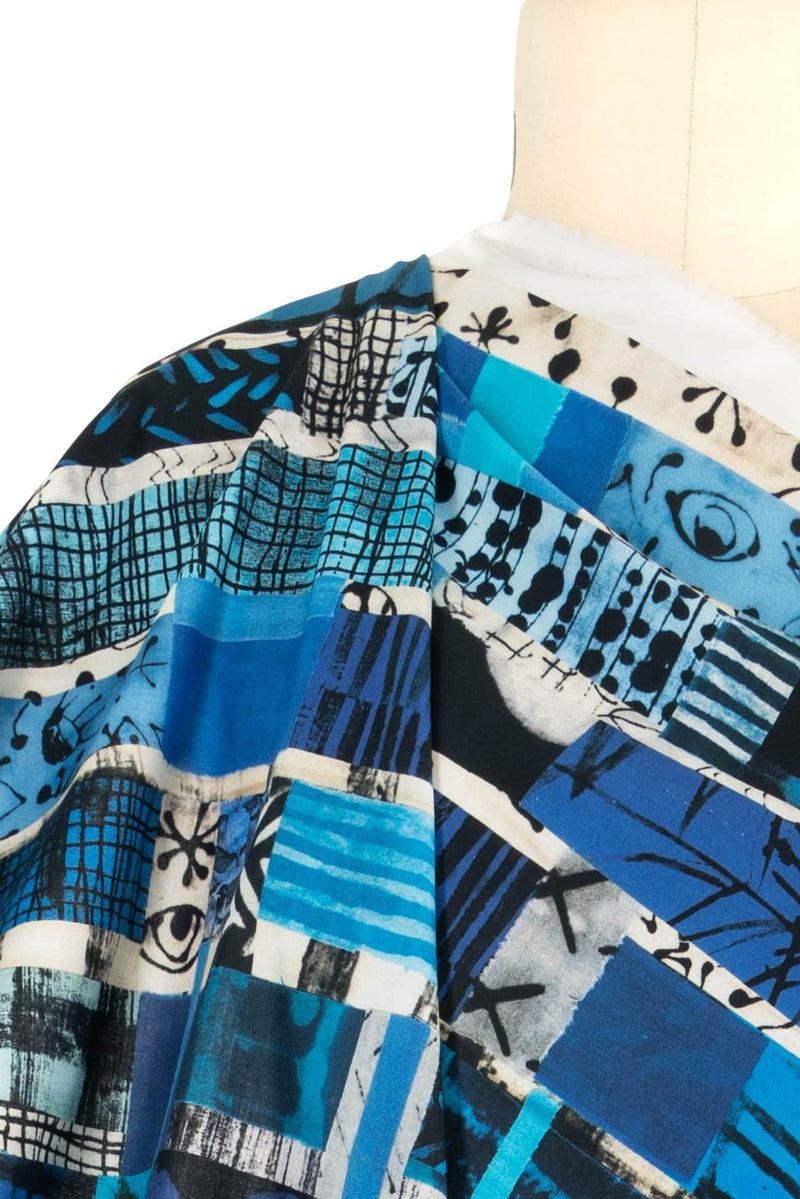 Blue Streak Cotton Woven - Marcy Tilton Fabrics