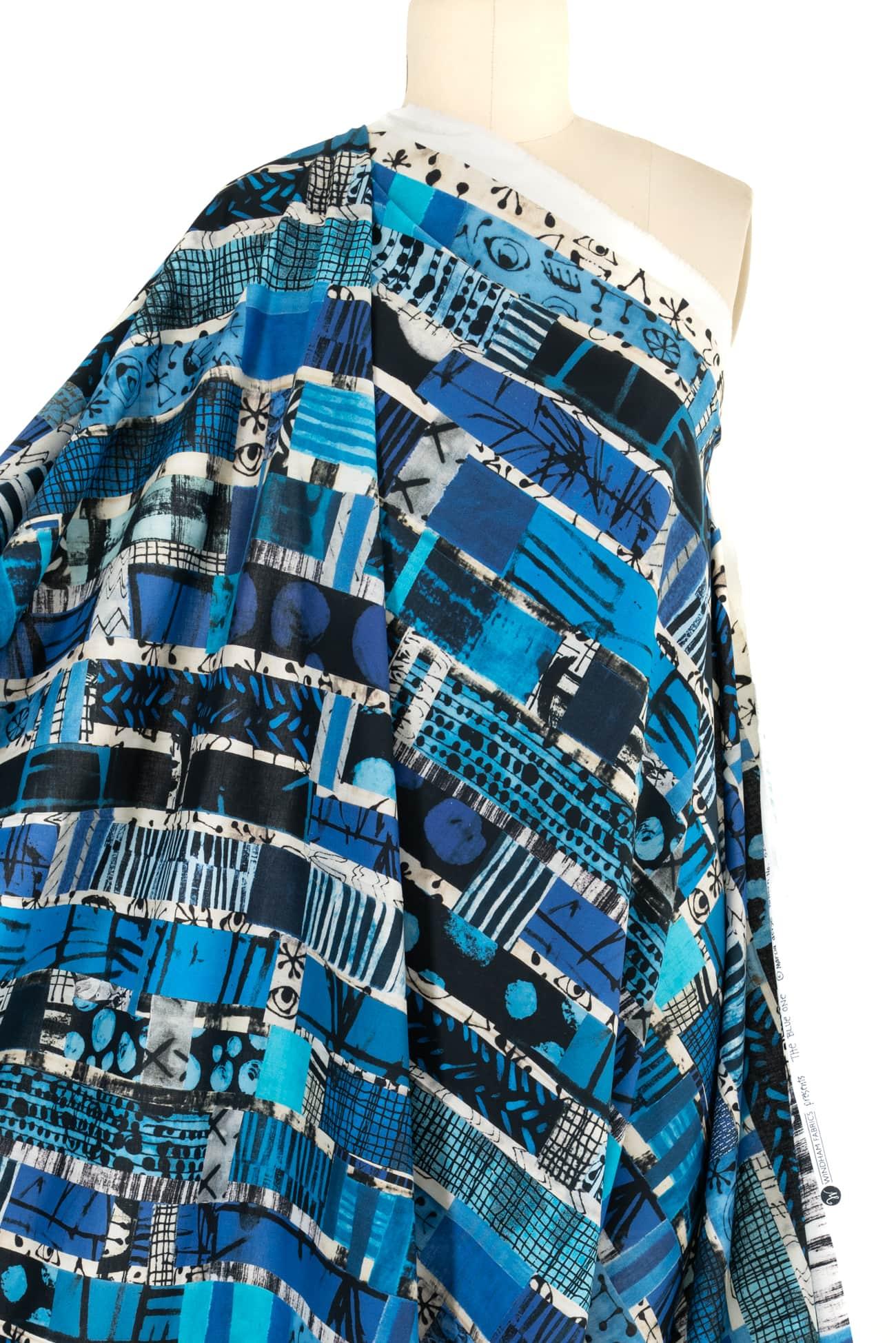 Blue Streak Cotton Woven - Marcy Tilton Fabrics