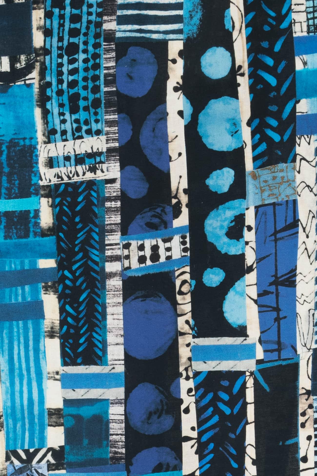 Blue Streak Cotton Woven - Marcy Tilton Fabrics