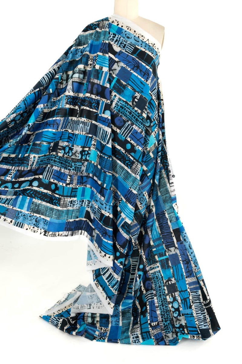 Blue Streak Cotton Woven - Marcy Tilton Fabrics