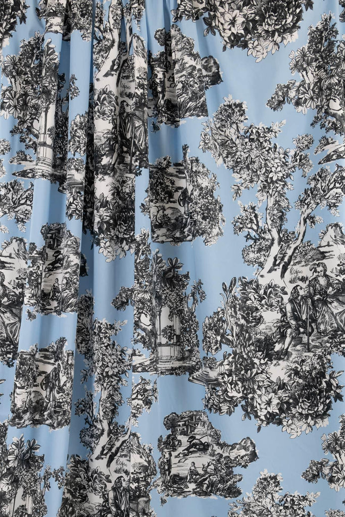Blue Toile Italian Cotton Woven - Marcy Tilton Fabrics